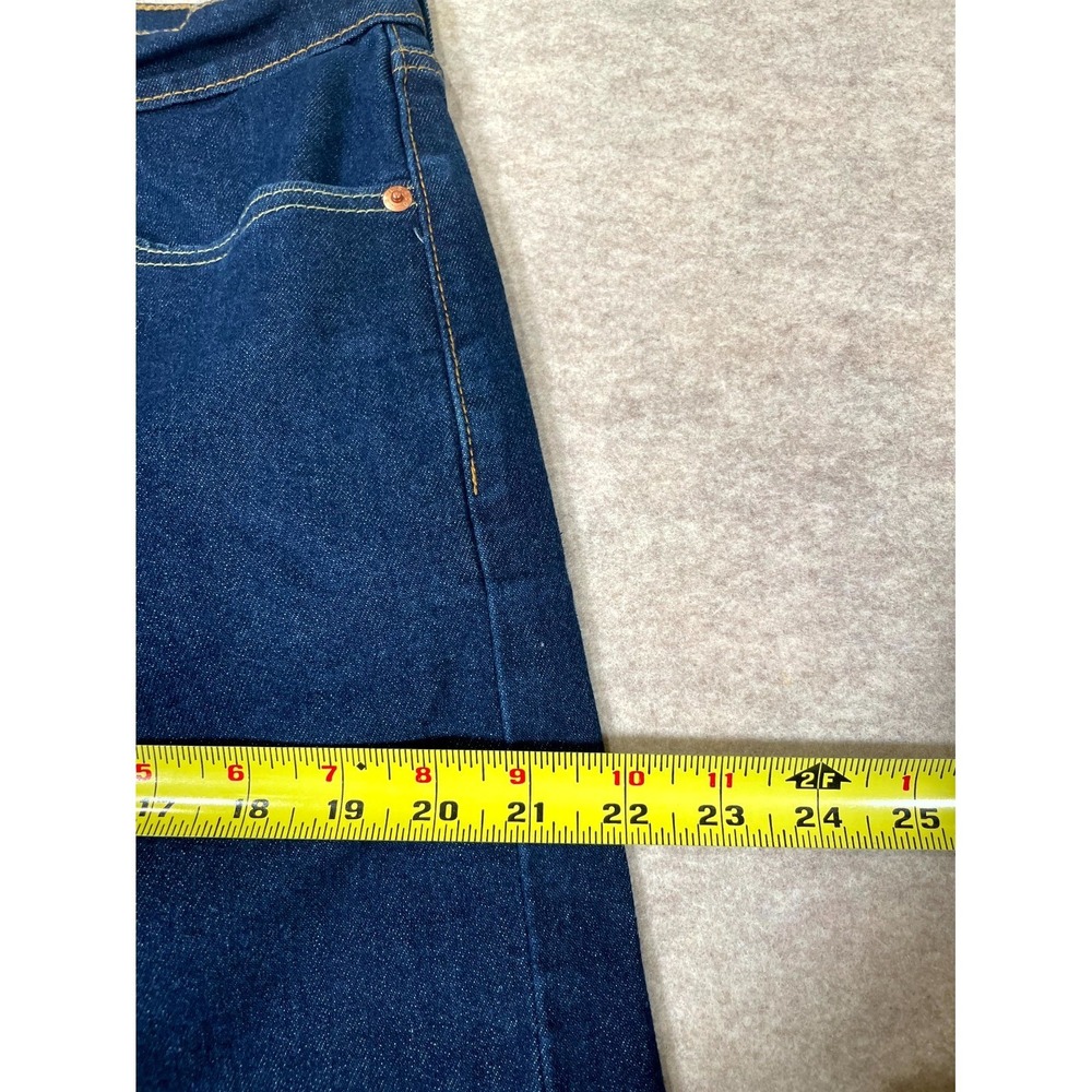 Levi's 505 Regular Jeans Mens 32x30 Blue Denim Cotton Mid Rise Straight Leg - Picture 11 of 16